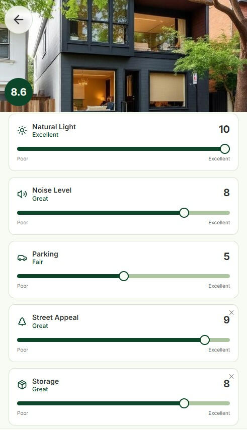Mobile app preview of the LocalEye property checklist